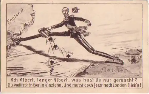 16731 Feldpost Ak Karikatur Militärlage 1.Weltkrieg1914