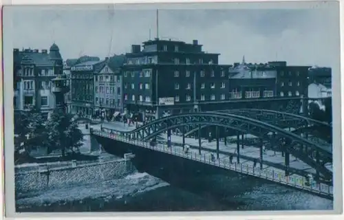 15290 Ak Mährisch Ostrau Reichsbrücke 1941