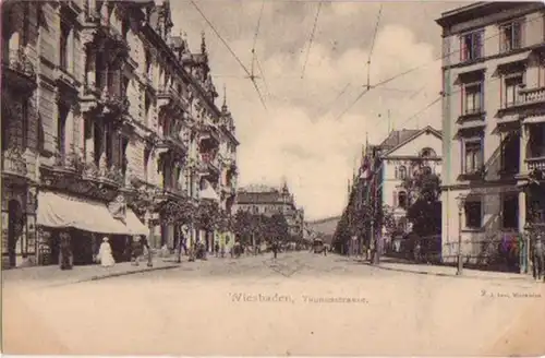 13627 Ak Wiesbaden Taunusstrasse um 1910