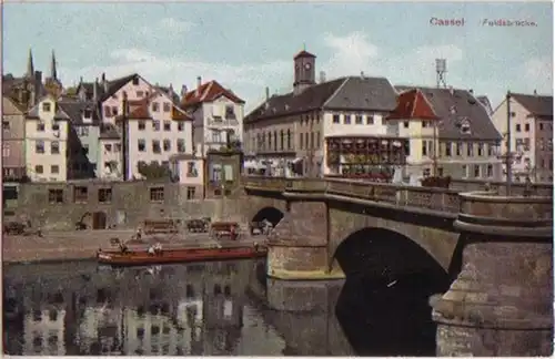 13601 Ak Cassel Fuldabrücke um 1920