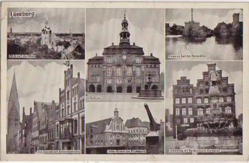 11643 Multi-image Ak Luneburg Ratmühle etc. 1939