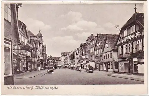 11518 Vue routière Ak Uelzen avec circulation vers 1940