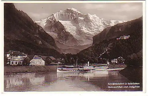 11430 Ak Schiffeinfahrt in Interlaken Heimwehfluh 1940