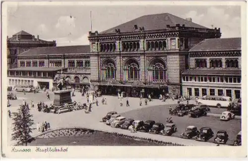 11384 Ak Hannover Hauptbahnhof 1955