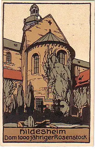 10625 Ak Künstler Stein Zeichnung Hildesheim um 1920