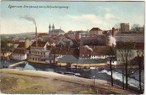 10302 Ak Eger vom Steinbruch beim Schustersprung 1908