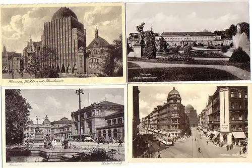 10060/4 Ak Hannover gare centrale, porte de pierre, etc. vers 1940