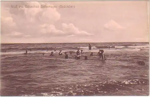 09632 Ak Gruß aus Ostseebad Bodenhagen um 1920