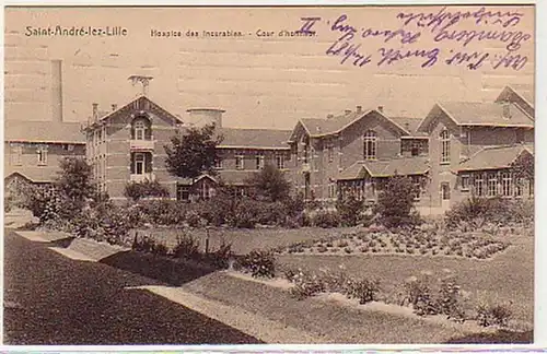 09433 Feldpost Ak Saint André lez Lille Hospital 1915