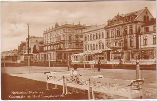 09216 Ak Mer du Nord Bad Norderney Kaiserstrasse 1926