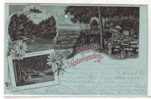 08808 Mondscheinkarte Groeten van de Westerbowing 1898