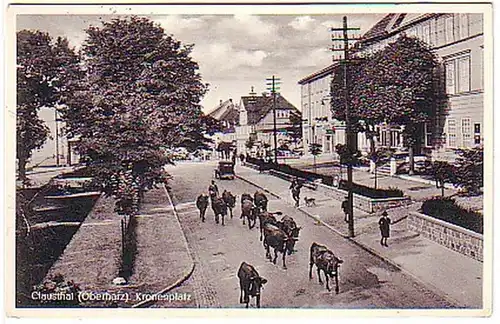 08205 Ak Clausthal Oberanzplatz Kronenplatt 1938