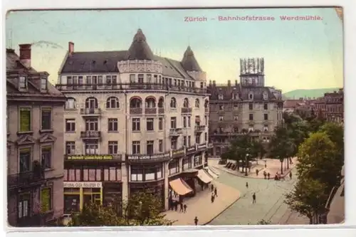 07979 Ak Zürich Bahnhofstrasse Werdmühle 1903