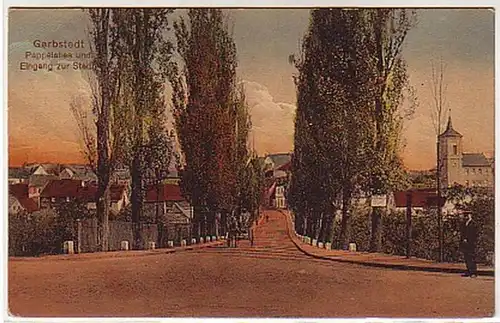 07331 Ak Gerbstedt peuplier à l'entrée de la ville 1918