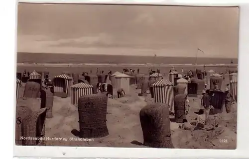 07233 Ak Mer du Nord Bain Norderney Vie de plage vers 1927