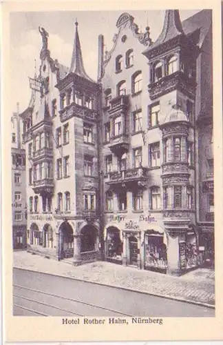 07213 Ak Nürnberg Hotel Rother Hahn um 1930