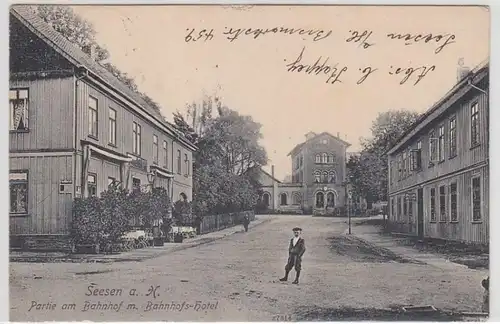 07142 Feldpost Ak Seesen au Harz Partie à la gare 1915