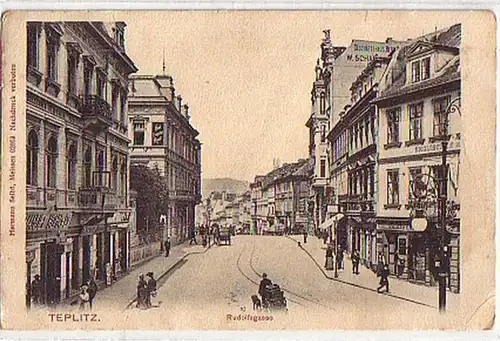 04543 Ak Böhmen Teblitz Rudolfsgasse um 1920