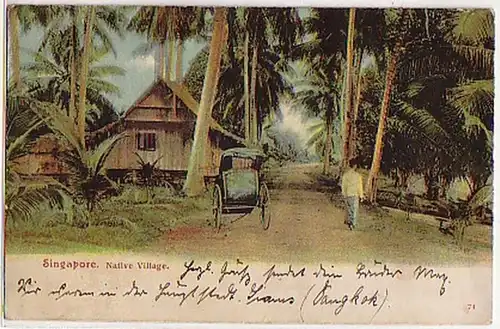 04230 Ak Singapore Native Village um 1910