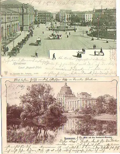 03990/2 Ak Hannover Ernst August Platz etc. vers 1905