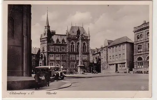 03986 Ak Oldenburg in O. Markt avec Autobus 1942