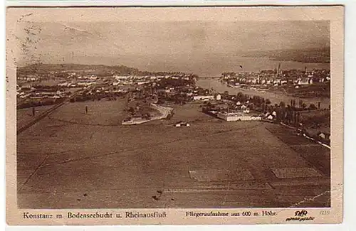 03237 Ak Konstanz mit Bodenseebucht 1923