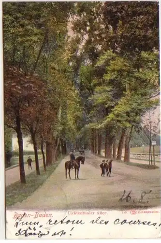 03077 Ak Baden Baden Lichtenthaler Allee 1905