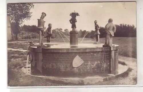 03055 Foto Ak Brunnen in Lille mit Karikaturen 1916