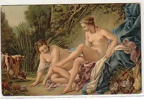 02915 Ak érotique "La Diana nue à la salle de bains" vers 1920