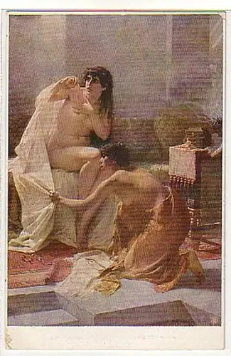 02908 Ak Erotic Oskar Björg "Susanna baigne" vers 1920