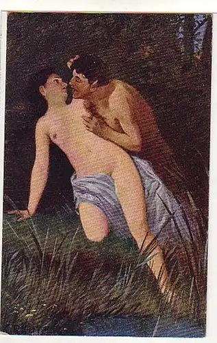 02906 Ak Erotic K. Juge "Surpris" vers 1920