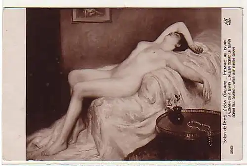 02898 Ak Erotic Galand "Weib sur un Divan" vers 1920
