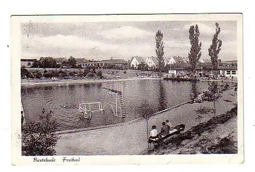 02864 Ak Buxtehude piscine extérieure avec tour de saut 1960