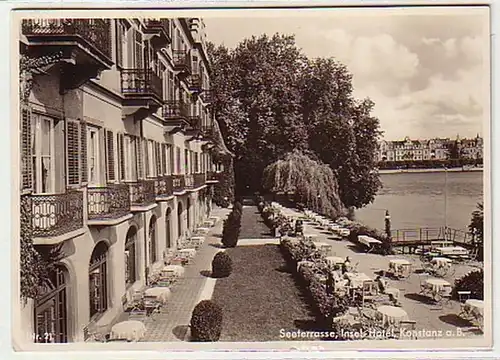 02519 Ak Konstanz Insel Hotel Seeterrasse 1938