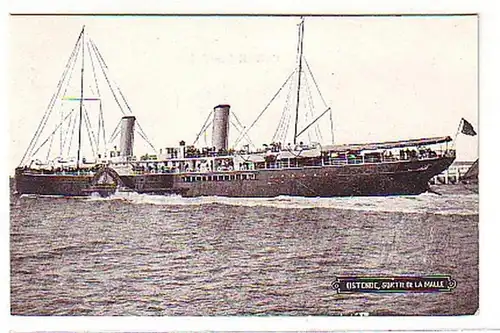 02355 Ak Ostende Raddampfer Sortie de la Malle um 1920