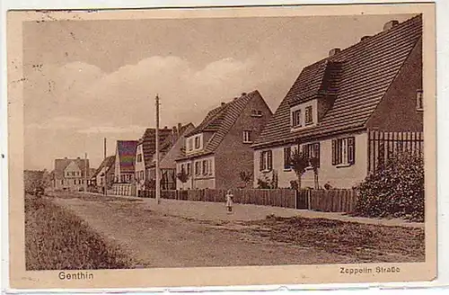 01110 Ak Genthin Zeppelin Strasse 1926