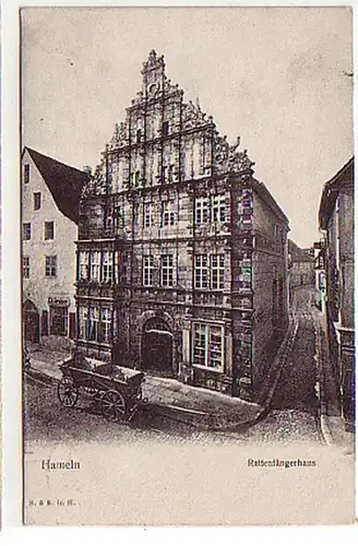 00467 Ak Hameln Maison de chasseur de rats 1909