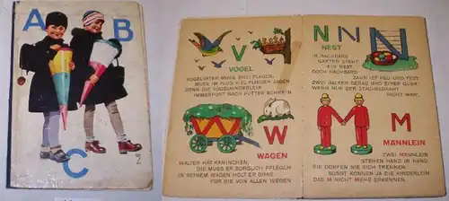 Camp de pierre "Je vais à l'école pour apprendre l 'ABC" vers 1930