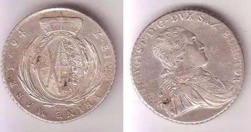 1 Taler Silber Muenze Sachsen 1794 IEC (MU1697)