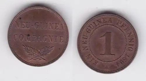 1 centime de cuivre pièce allemande Nouvelle-Guinée 1894 vs J.701 (141653)