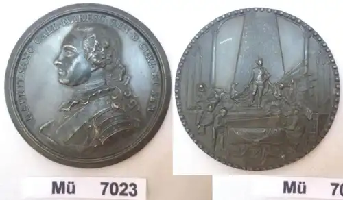 Zinngussmedaille Baltikum-Kurland Herzogtum Moritz Graf von Sachsen 1750(MU7023)