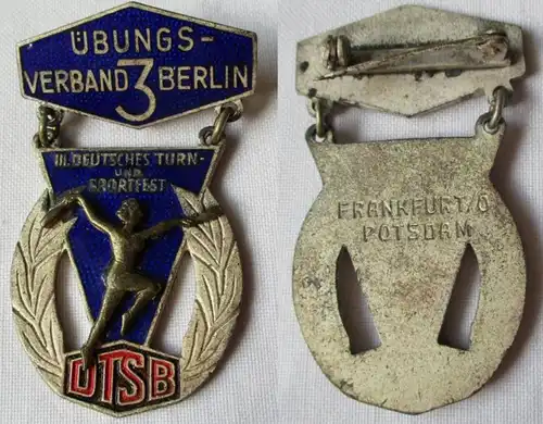 DDR Abzeichen III. Deutsches Turn- und Sportfest Übungsverband 3 Berlin (142342)