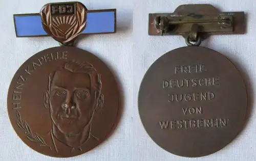 DDR Heinz Kapelle Medaille der FDJ Westberlins Bronze Bartel 1 Nr. 73a (135744)