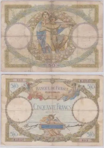 50 francs Billet France 22.2.1934 (138864)