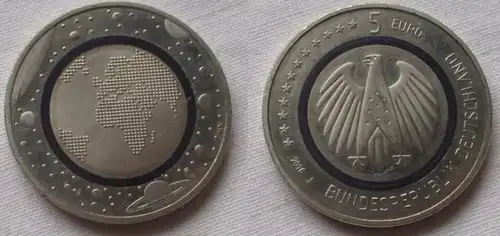 5 Euros Pièces de collection Allemagne 2016 Großort J Bleu Planet Erde (109030)