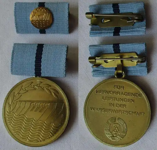 DDR Medaille für hervorragende Leistungen Wasserwirtschaft im Etui (119979)