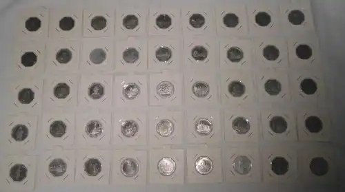 Nürnberg FUERTH 20 Pfennig Fahrmarke Aluminium 1 kompletter Satz 45 Stück