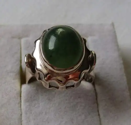 bague d'or remarquable 333 avec quartz d ' Aventurine vert (141932)