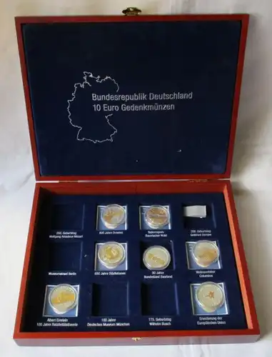 Sammlung 7x 10 Euro Gedenkmünzen BRD ISS, Römische Verträge, Dresden (108173)