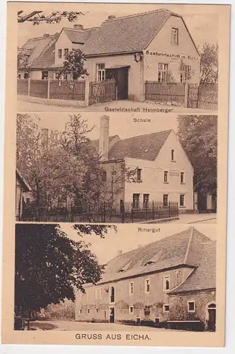 31961 Multi-image Ak Salutation d'Echain près de Naunhof Gasthof, Rittergut, école vers 1910